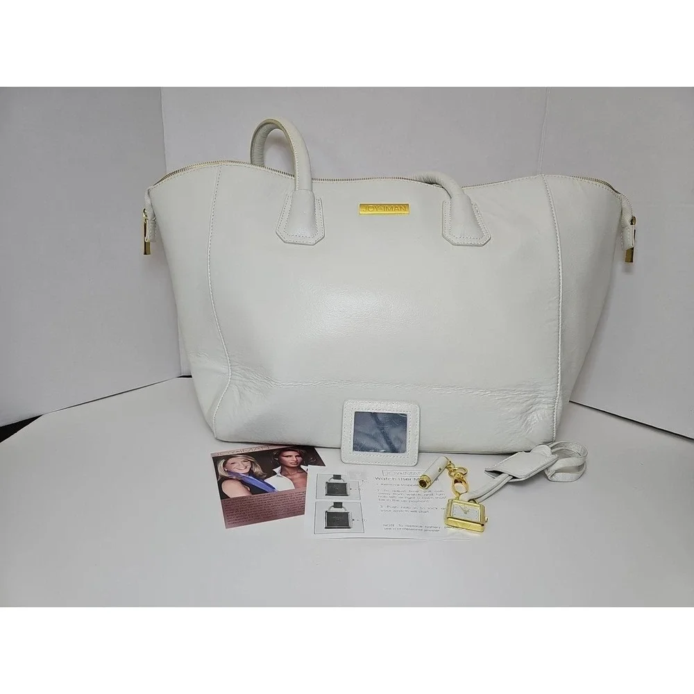 JOY &‎ IMAN Genuine Leather Satchel Tote Purse Hand Shoulder Bag